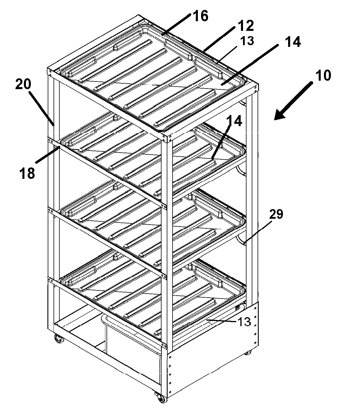 Display Rack Adapted for Plant Display