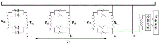 On-load capacitance and voltage regulation system of power distribution transformer