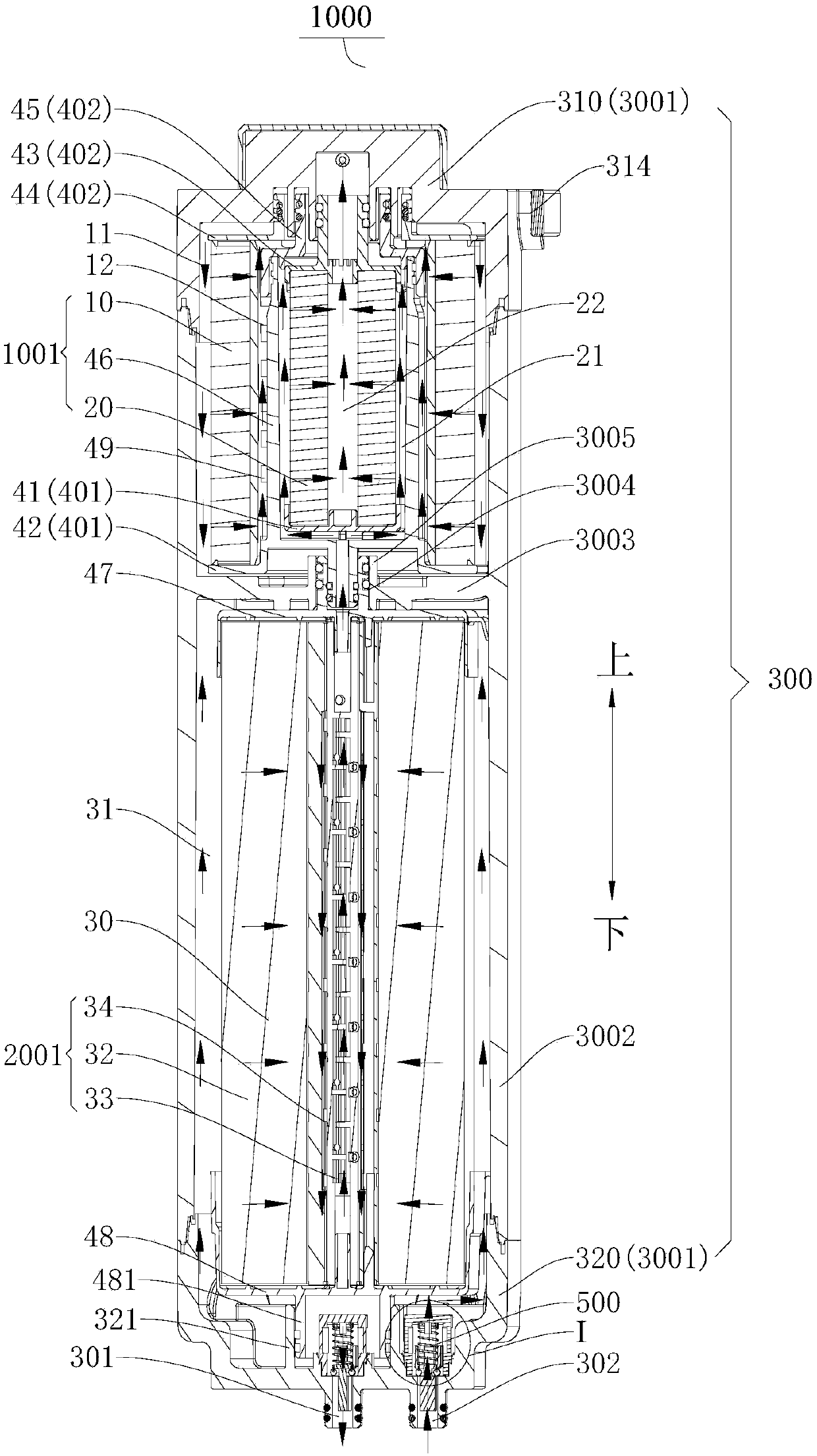 Composite filter core assembly