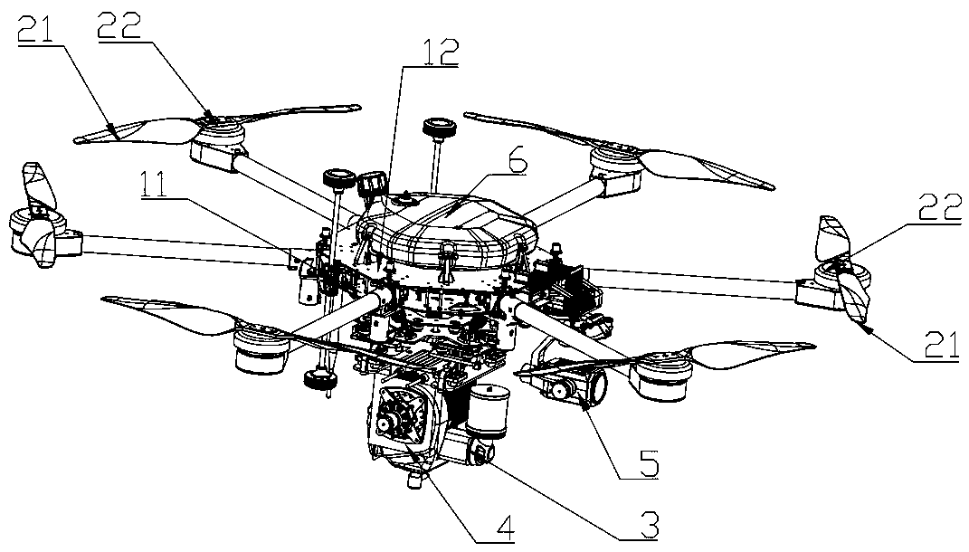 Oil and electricity hybrid multi-rotor unmanned aerial vehicle control system and method