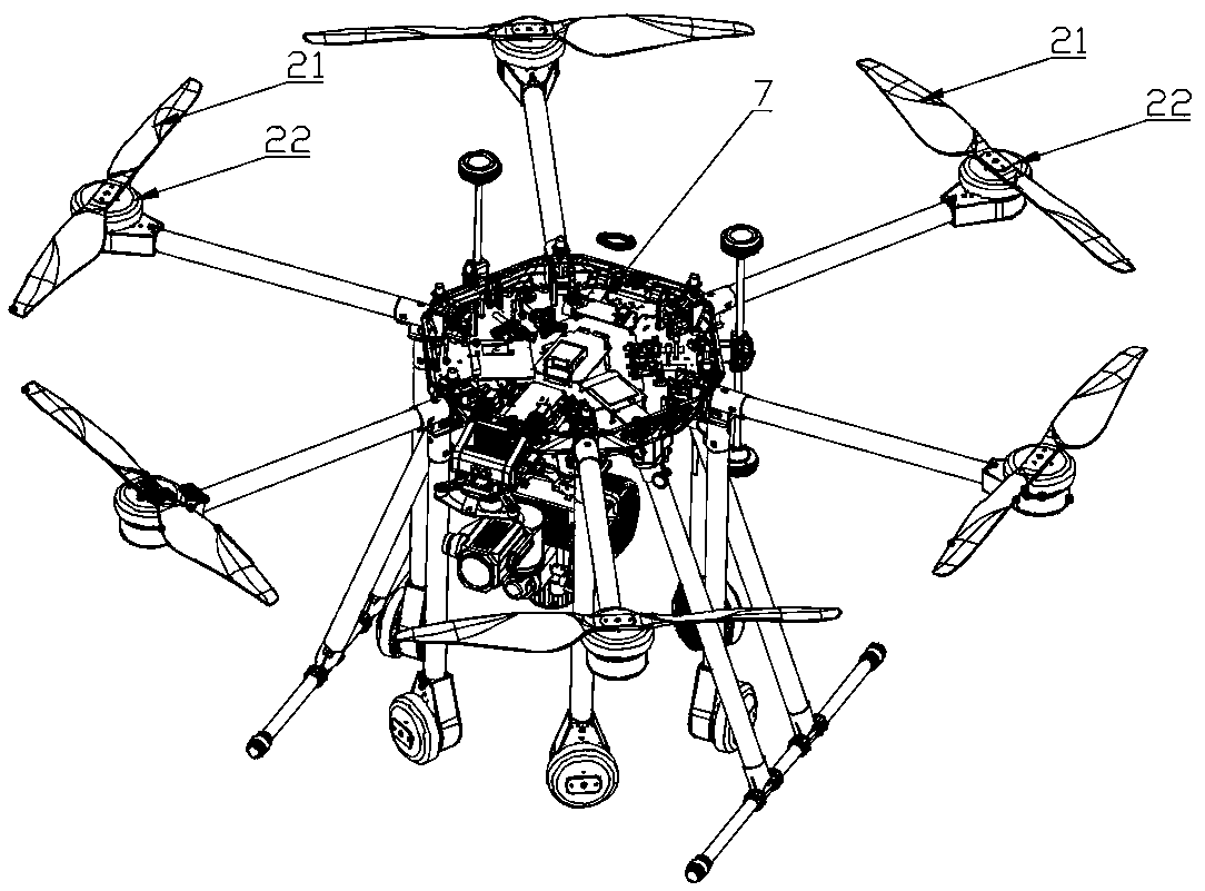 Oil and electricity hybrid multi-rotor unmanned aerial vehicle control system and method