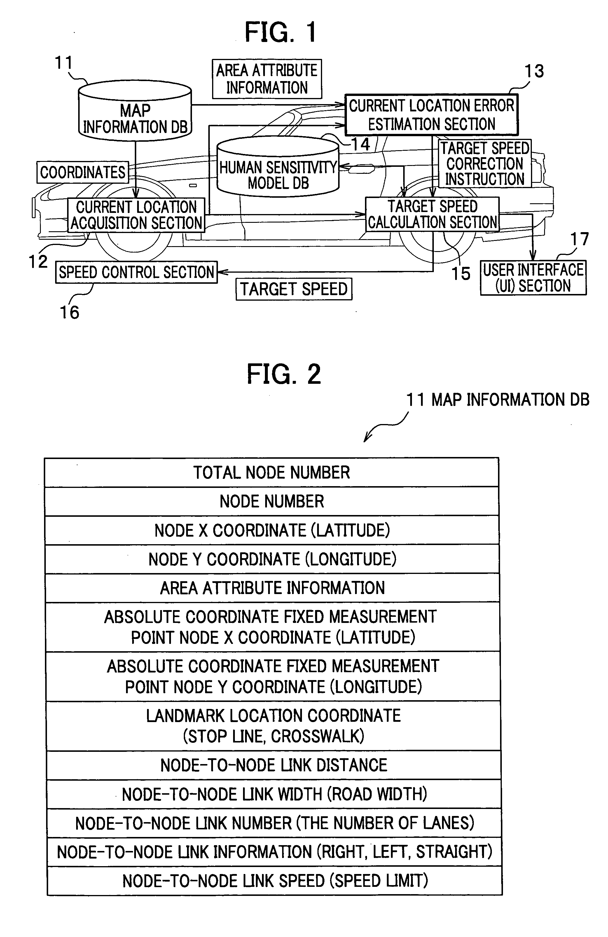 Vehicle speed control device, method of determining target speed by using the device, and program executing the method