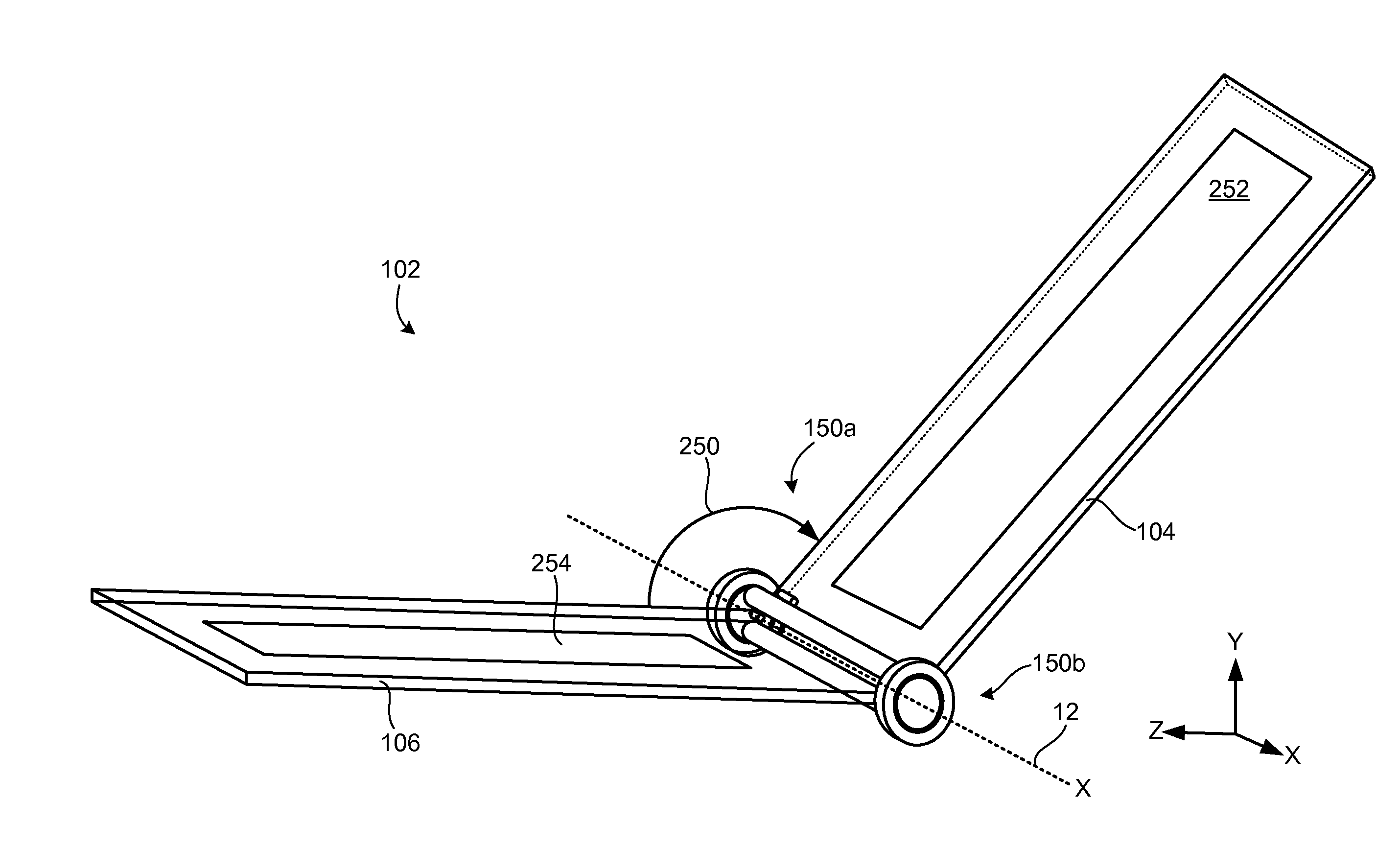 Disc style 360 degree hinge for a laptop computer