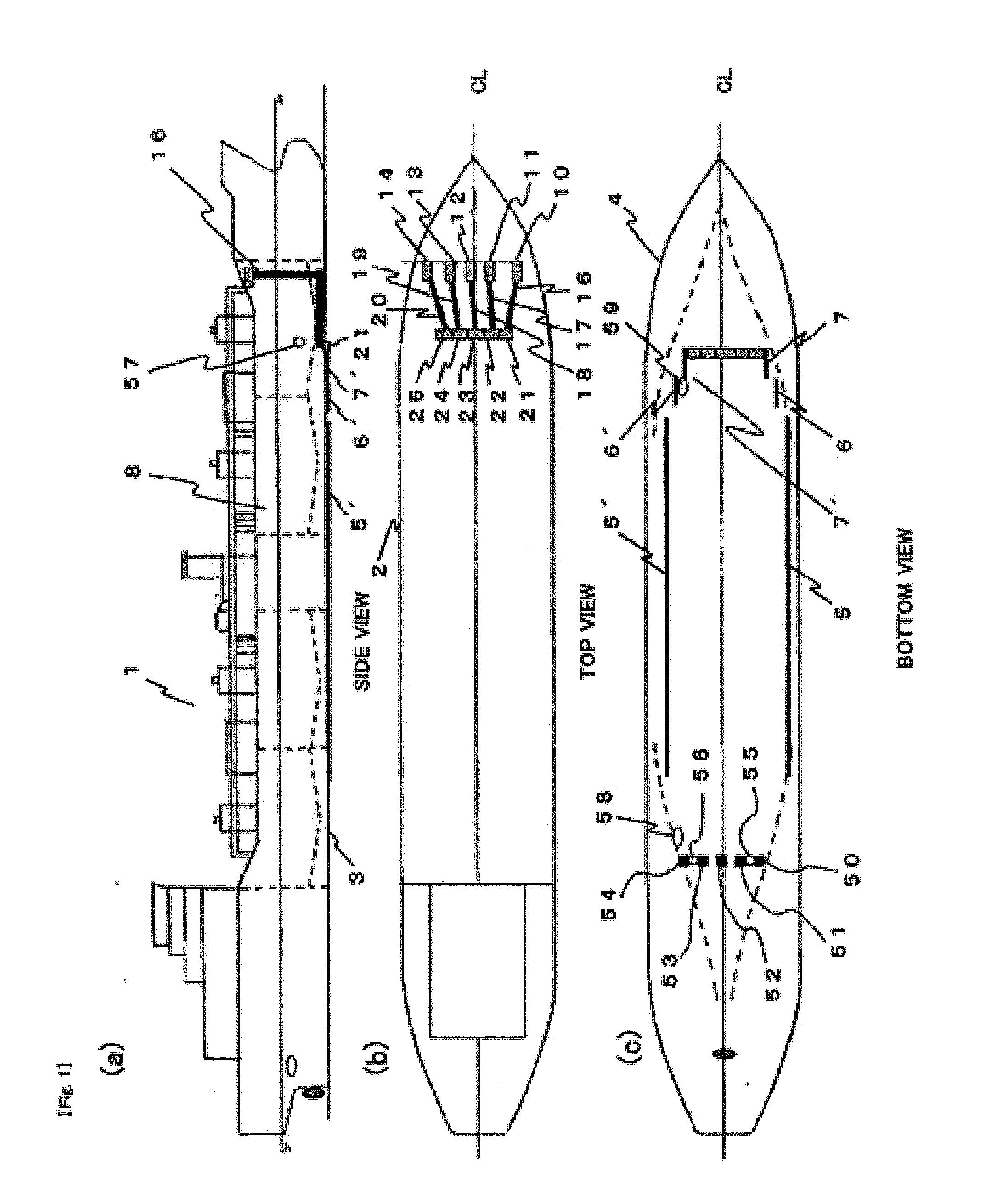 Frictional resistance reduction device for ship