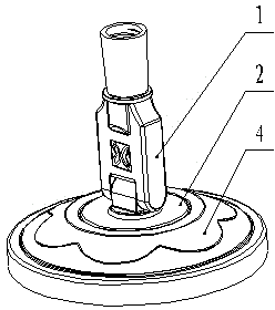 Rotary mop head with differential mechanism