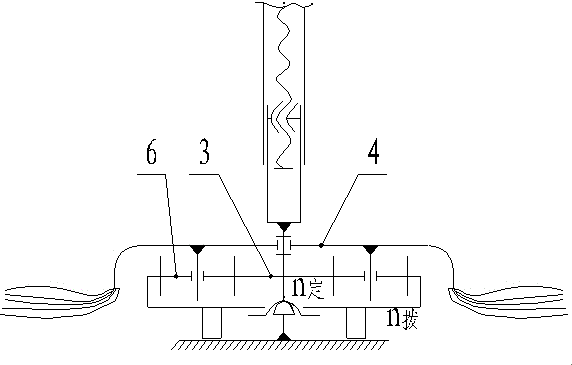 Rotary mop head with differential mechanism