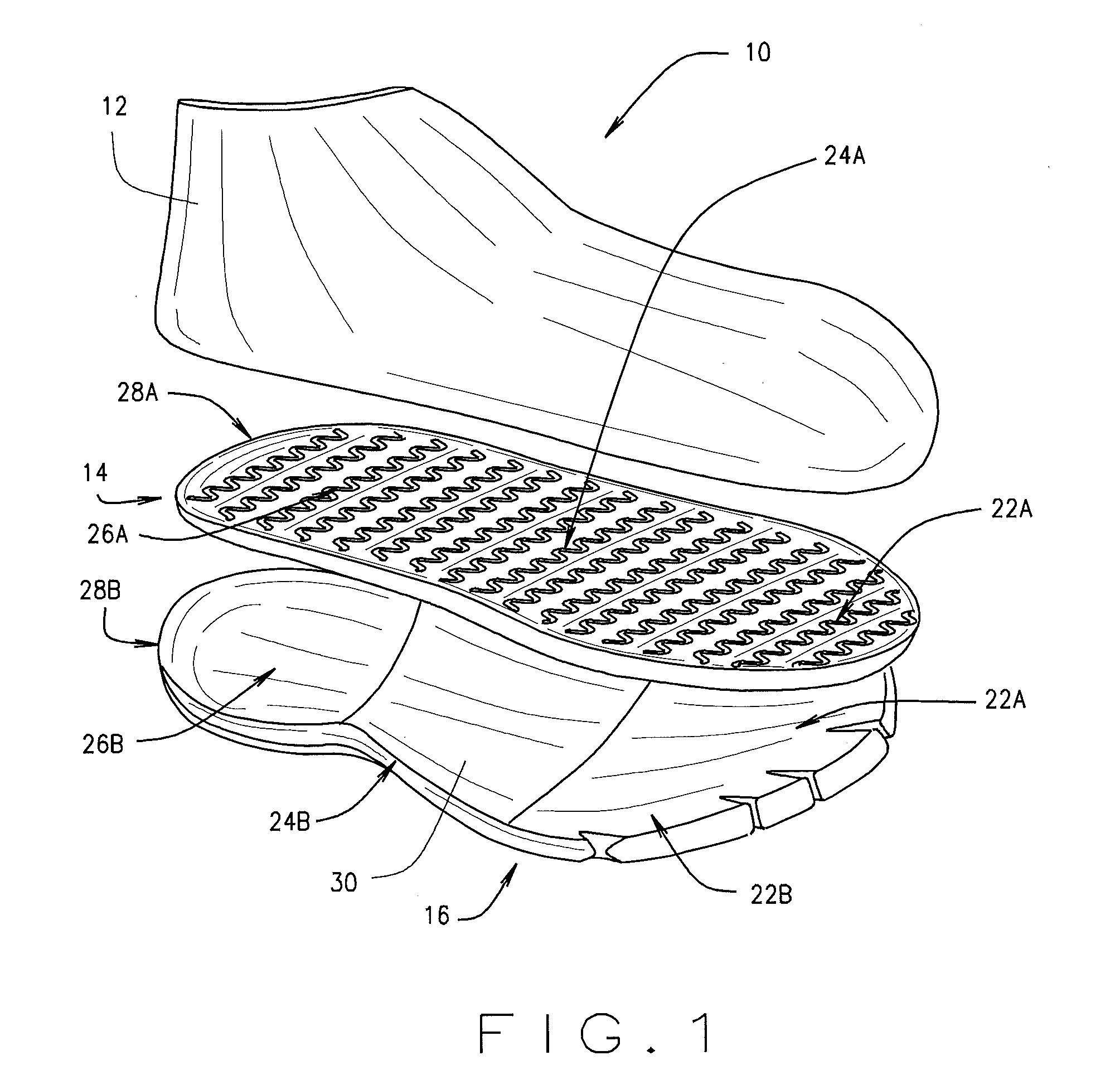 Footwear with integrated energy wave sockliner