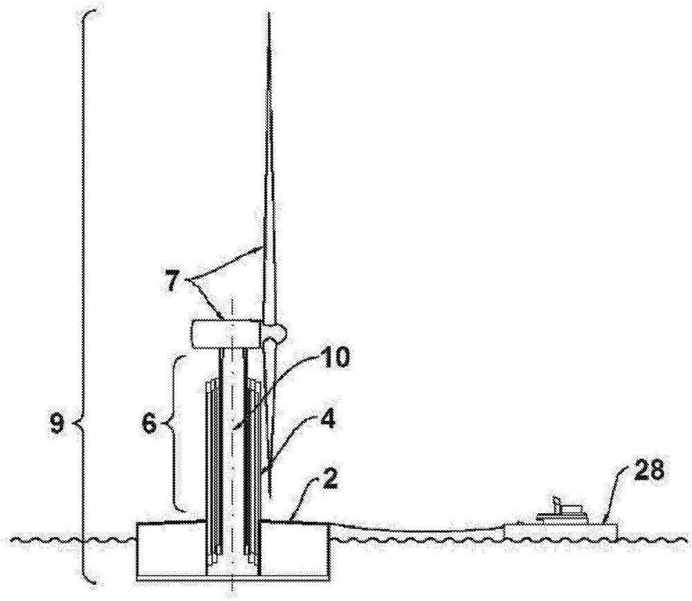Floating substructure for a wind generator and method of installing same