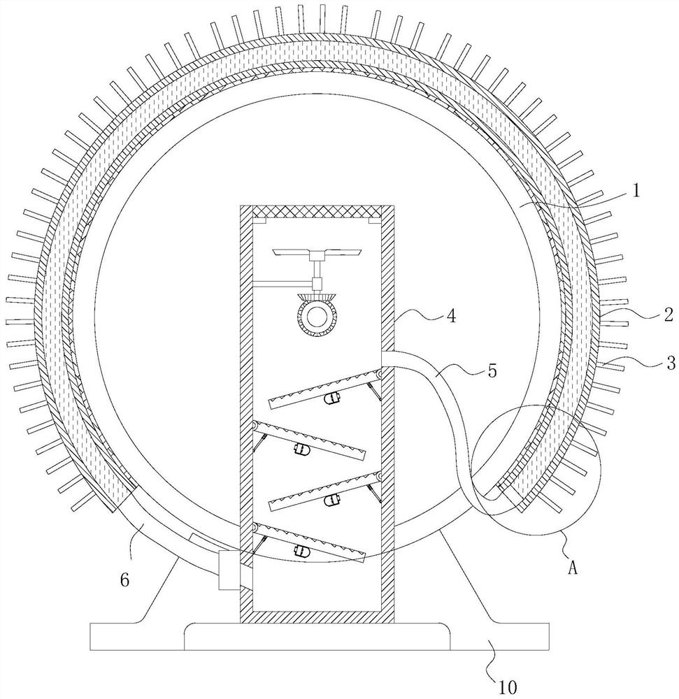 Three-phase motor with heat dissipation device