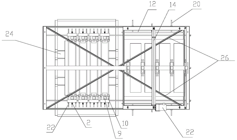 Adjustable full-automatic stacking machine for march-past corrugated paper and control method