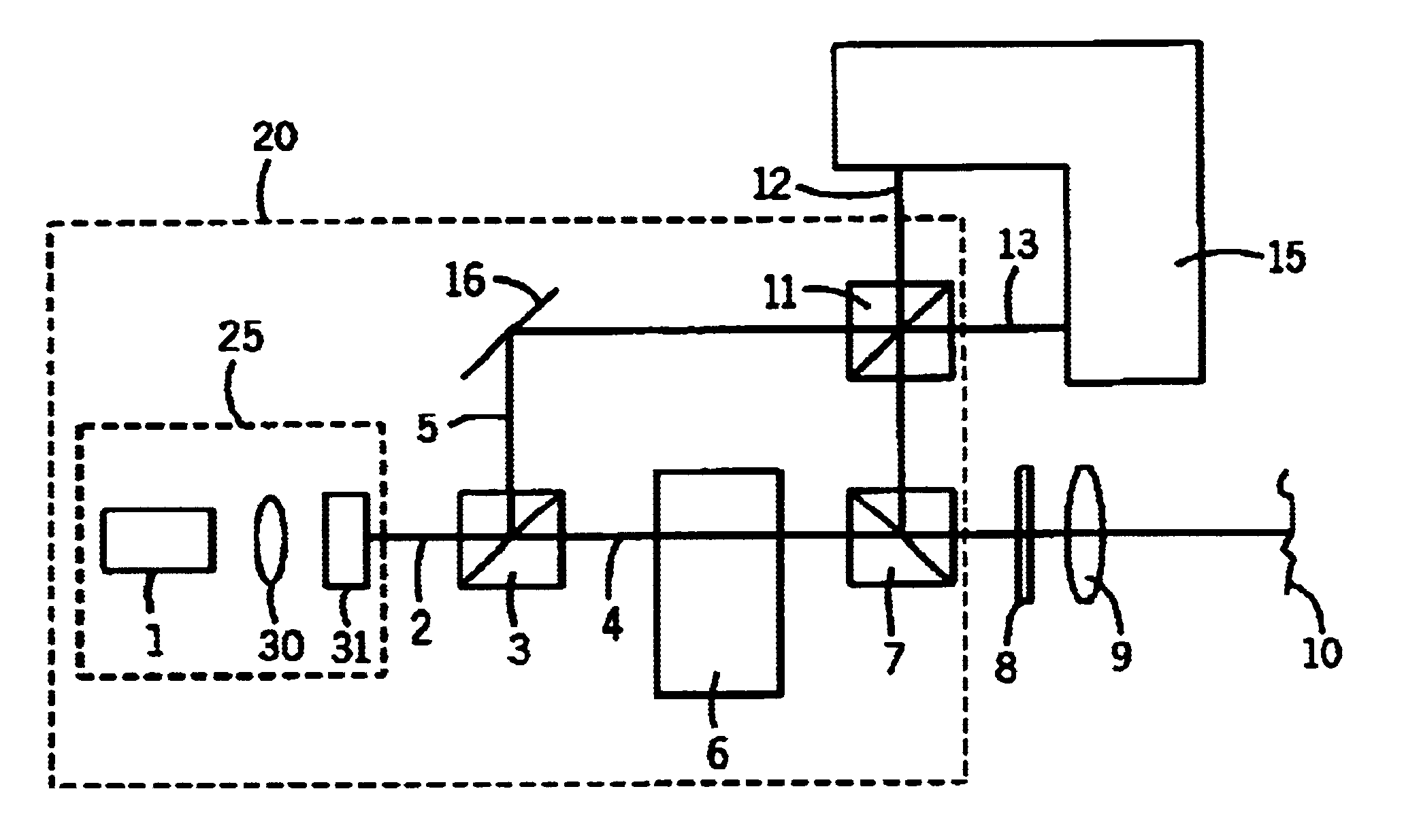 Device for the non-contacting measurement of an object to be measured, particularly for distance and/or vibration measurement