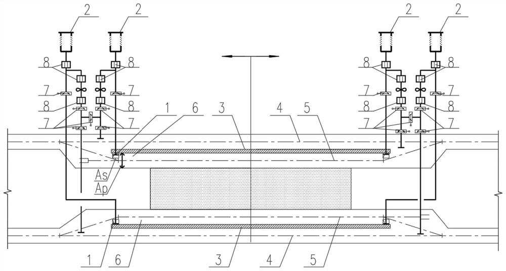 Tunnel ventilation system for pressure relief of underground overpass station of rail transit