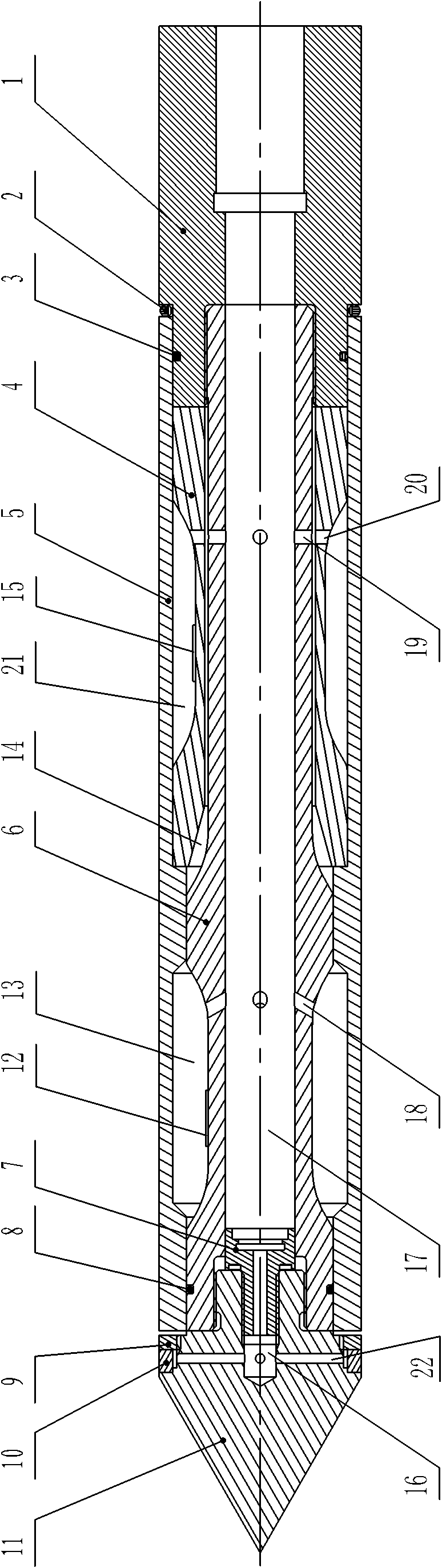 Piezocone penetration test (CPTU) prober of dual-deformed column