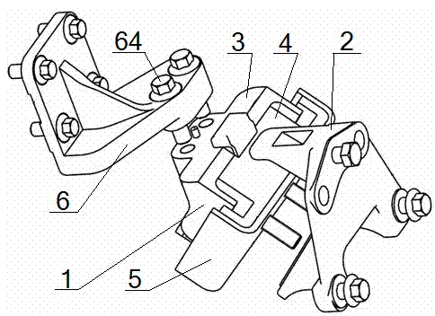 Engine suspension assembly adopting bracket for limiting