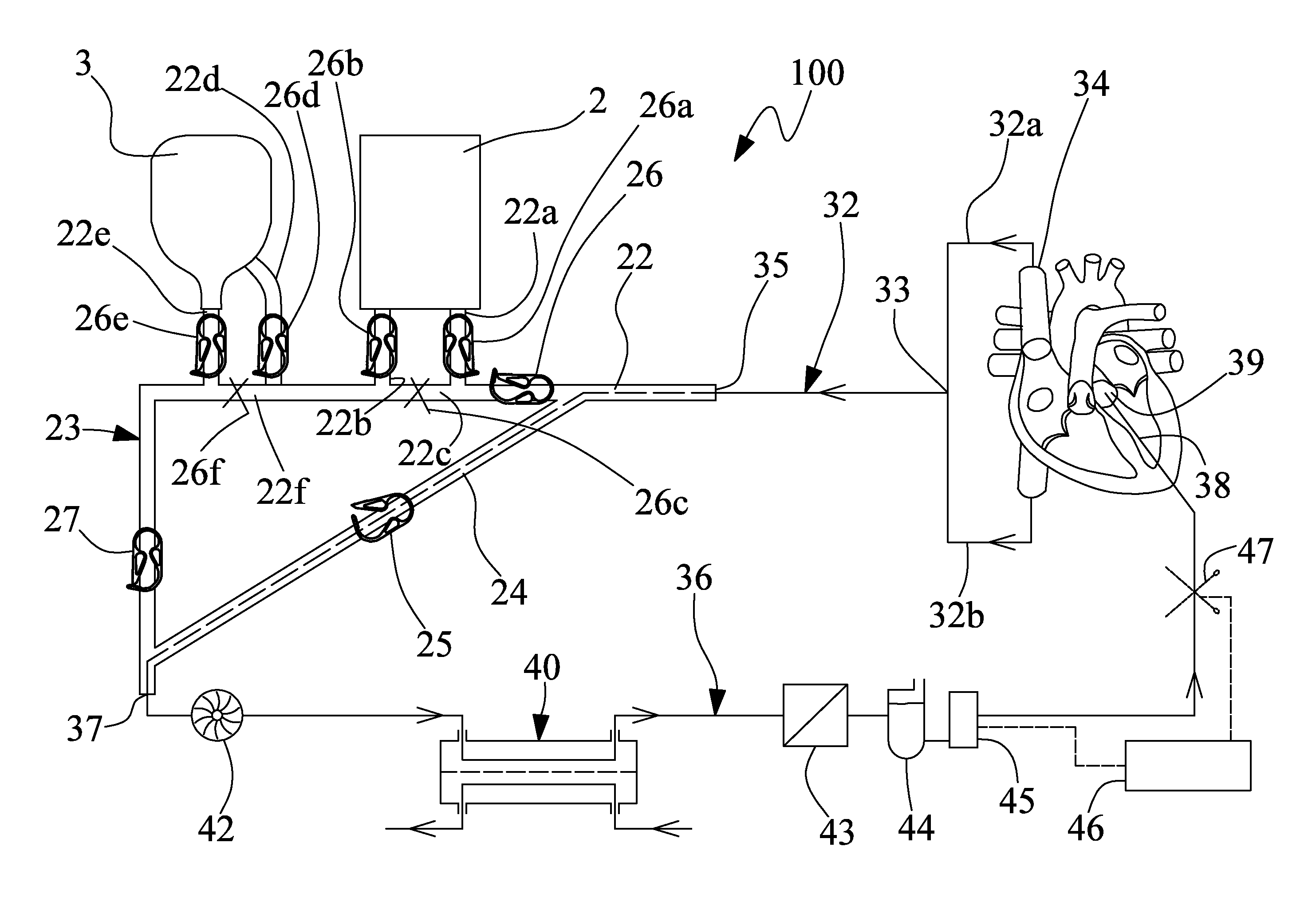 Device for medical use for collecting and transit of blood, blood derivatives and/or filler fluids, and an extracorporeal circuit comprising the device