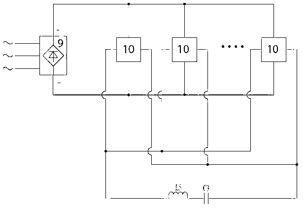 Current equalizing system of super-power IGBT induction heating equipment and full-bridge inverting unit
