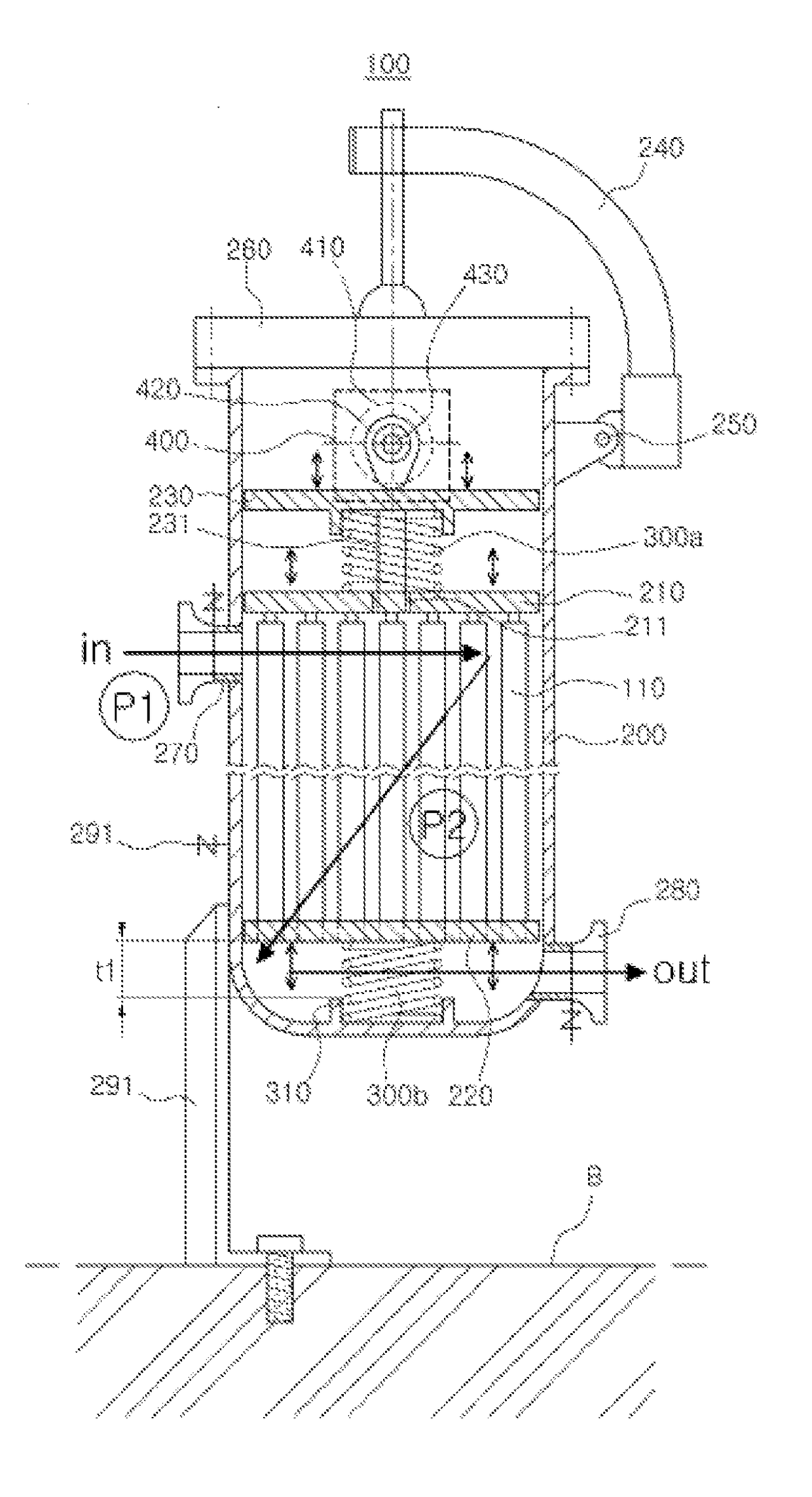 Free-Fraction Filtration device And Control Method Thereof