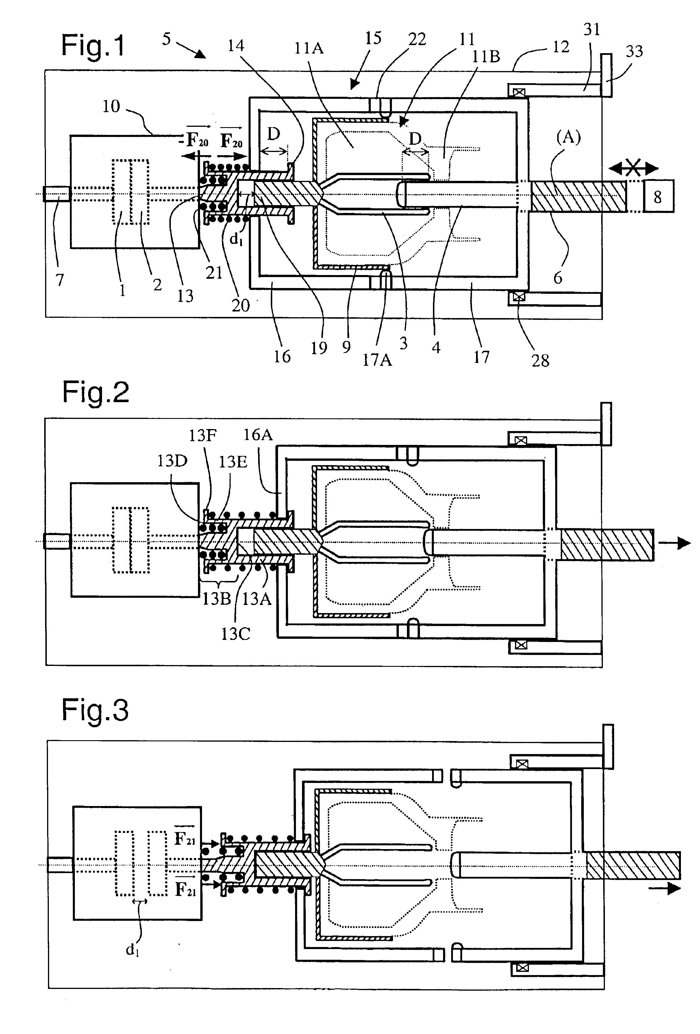 High-voltage or medium-voltage switch device with combined vacuum and gas breaking