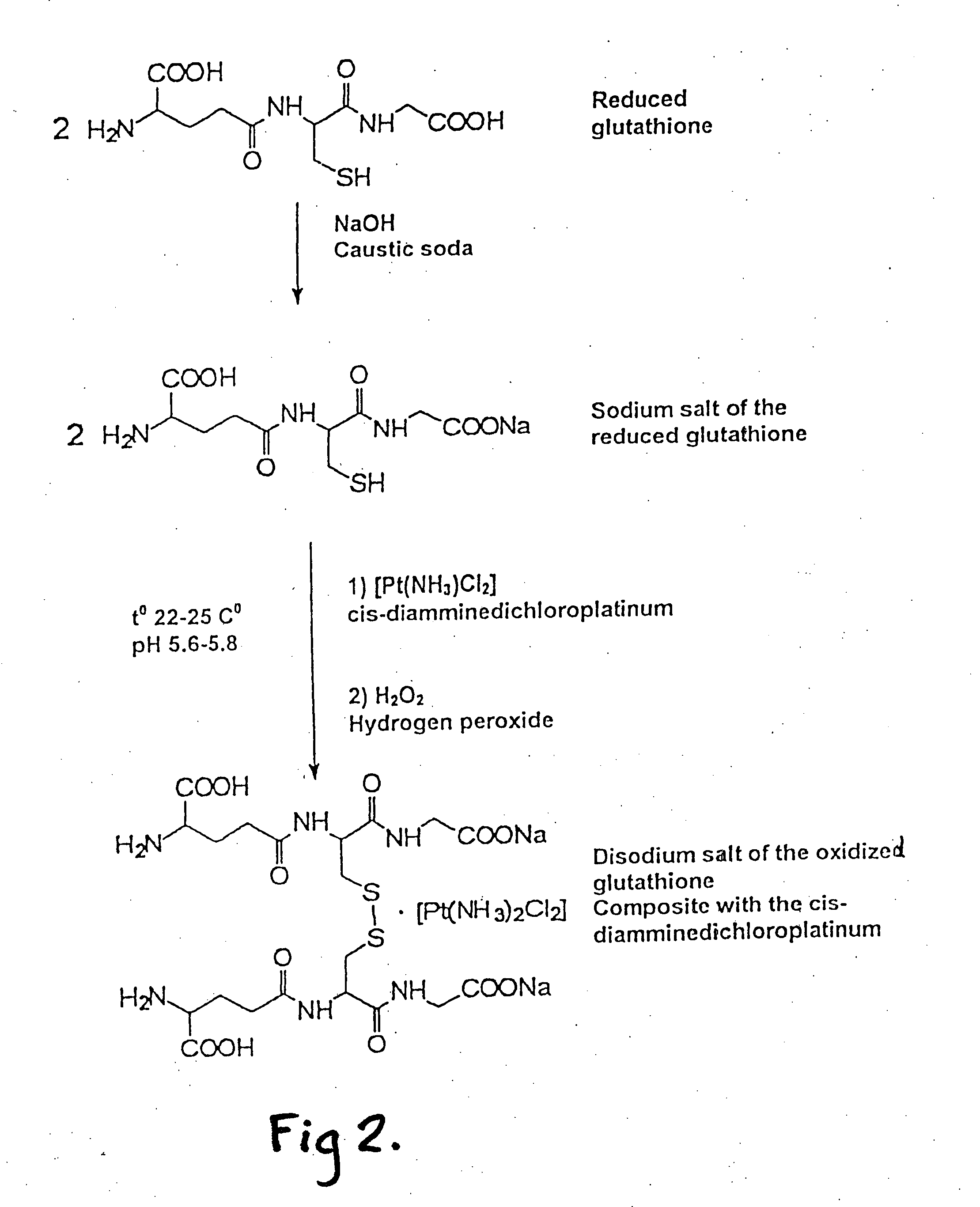 Methods for production of the oxidized glutathione composite with cis-diamminedichloroplatinum and pharmaceutical compositions based thereof regulating metabolism, proliferation, differentiation and apoptotic mechanisms for normal and transformed cells