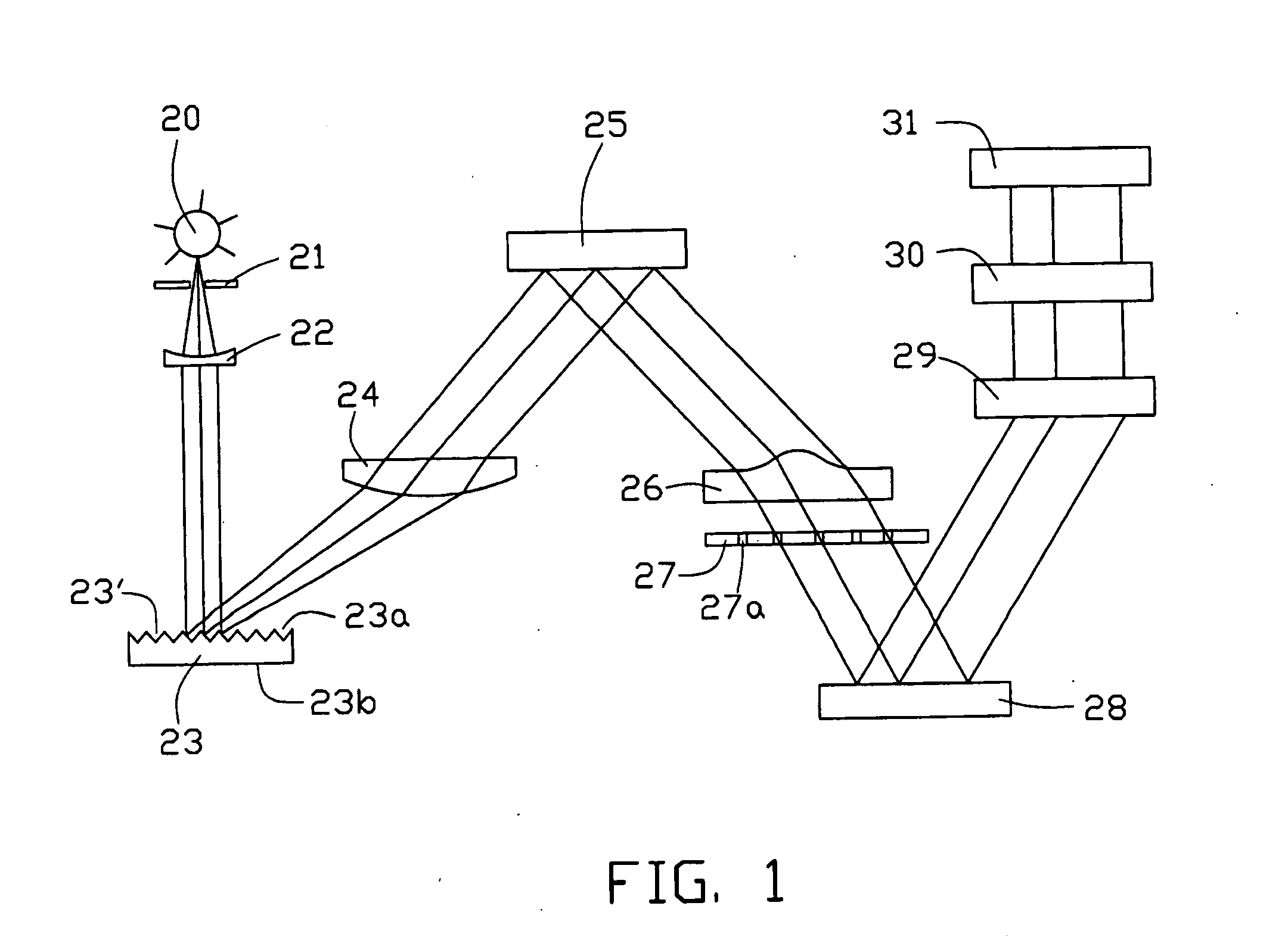 Optical processor using detecting assembly and method using same