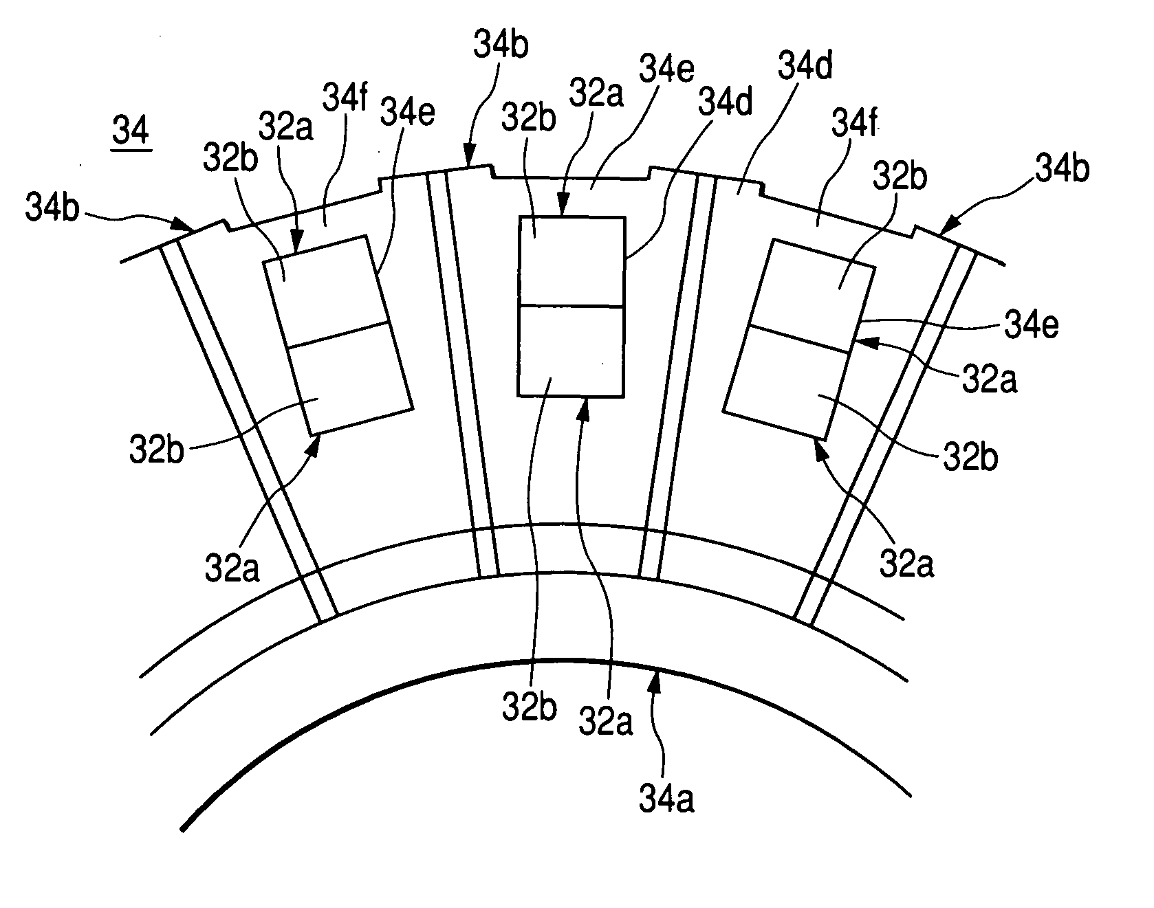 Electric motor with commutator, and manufacturing method of armature and starter motor for engine
