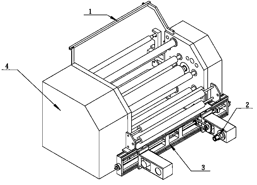 High-speed cutting machine for automatically ascending, descending, expanding and positioning paper core