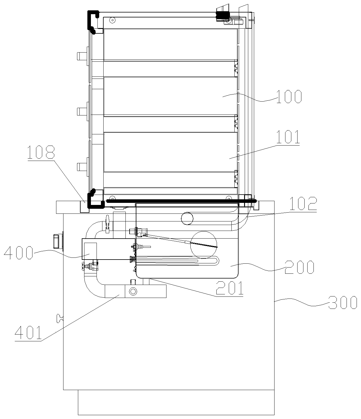 Electric heating steam cabinet