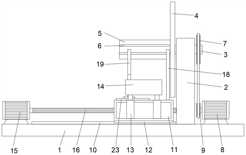 Galvanized belt packaging and discharging device