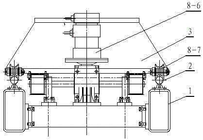 Device and method for hoisting round mold of vulcanization tank