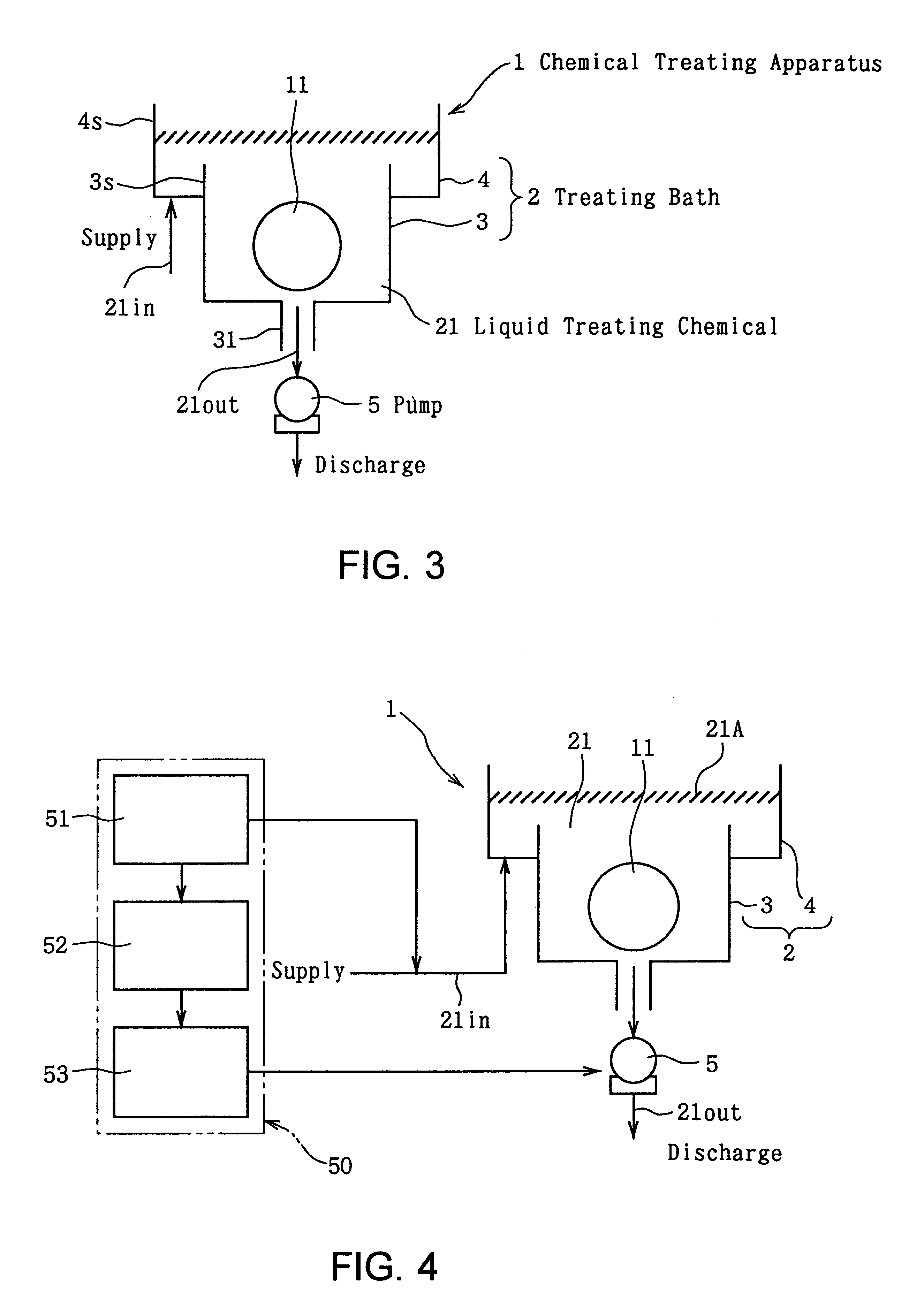 Chemical treating apparatus and flow rate controlling method thereof