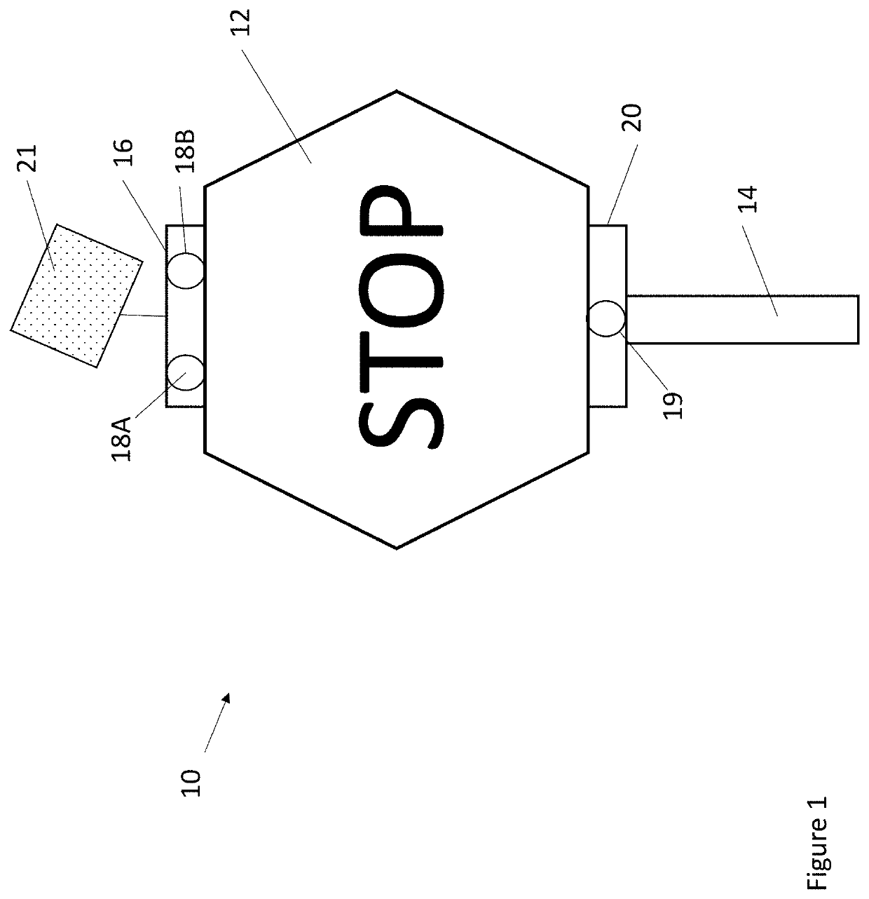 Stop sign with traffic control features