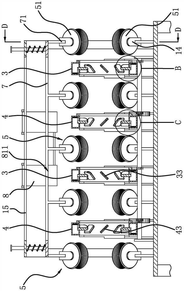 Derusting device for steel pipes of construction scaffolding