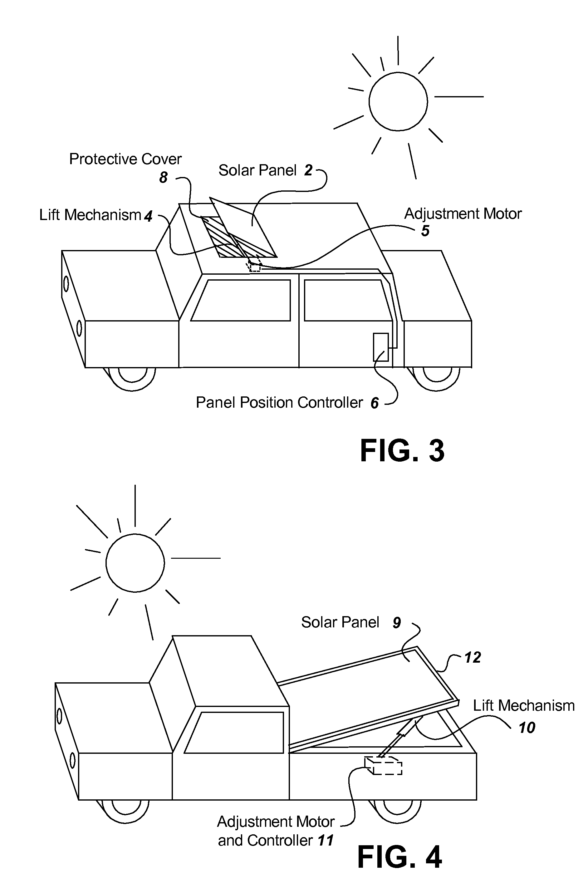 Hybrid vehicle with adjustable modular solar panel to increase charge generation