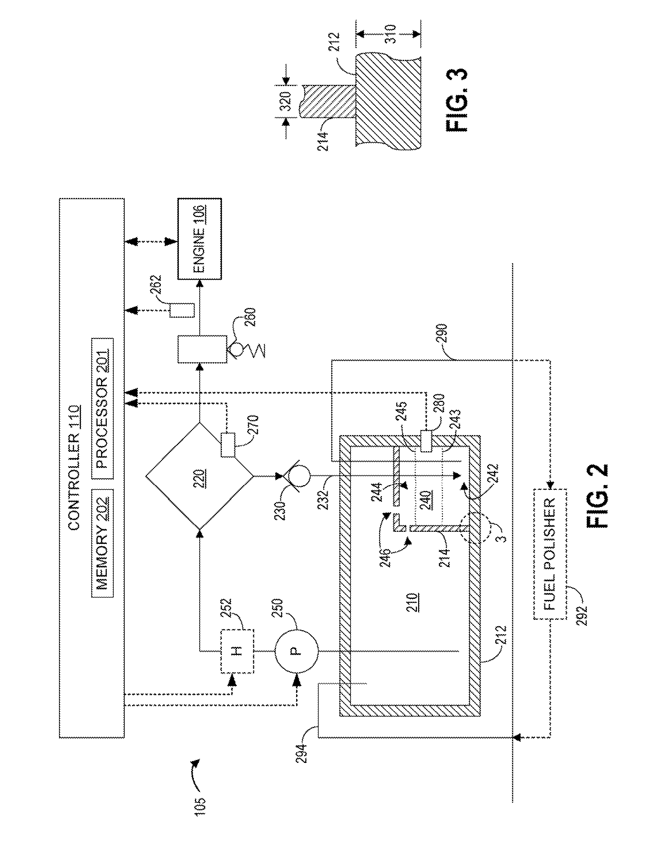 Method and system for water drainage in fuel system
