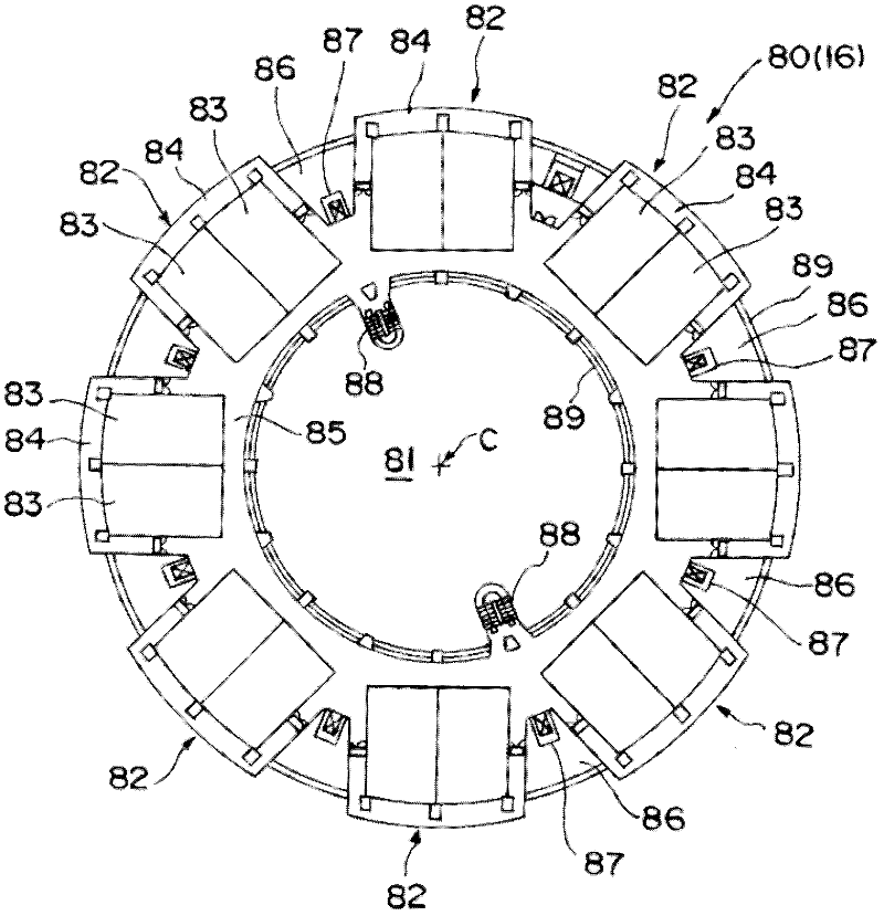 Rotation seismic isolation device for buildings and rotation seismic isolation building structure