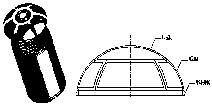 An integral forming device and forming method for the bottom of a spacecraft fuel storage tank