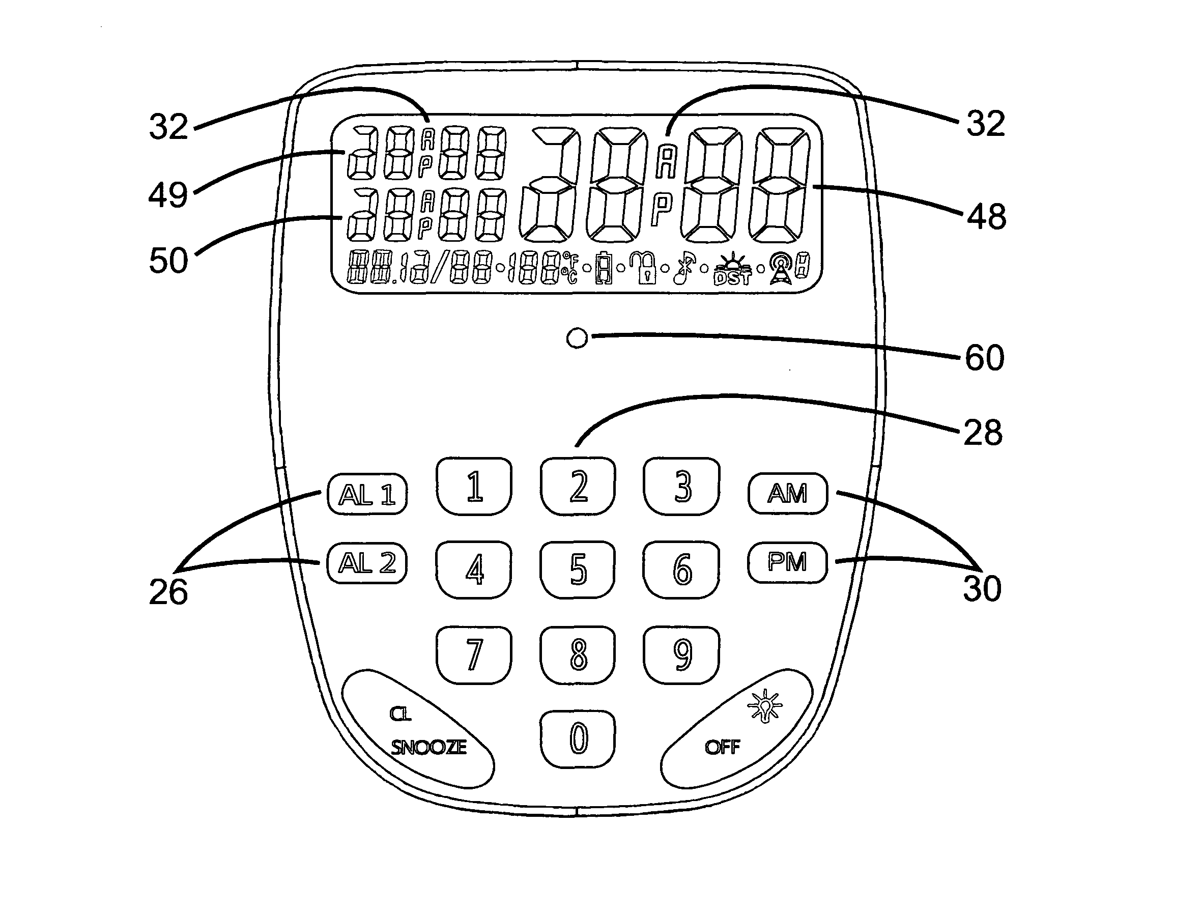 Single touch alarm clock