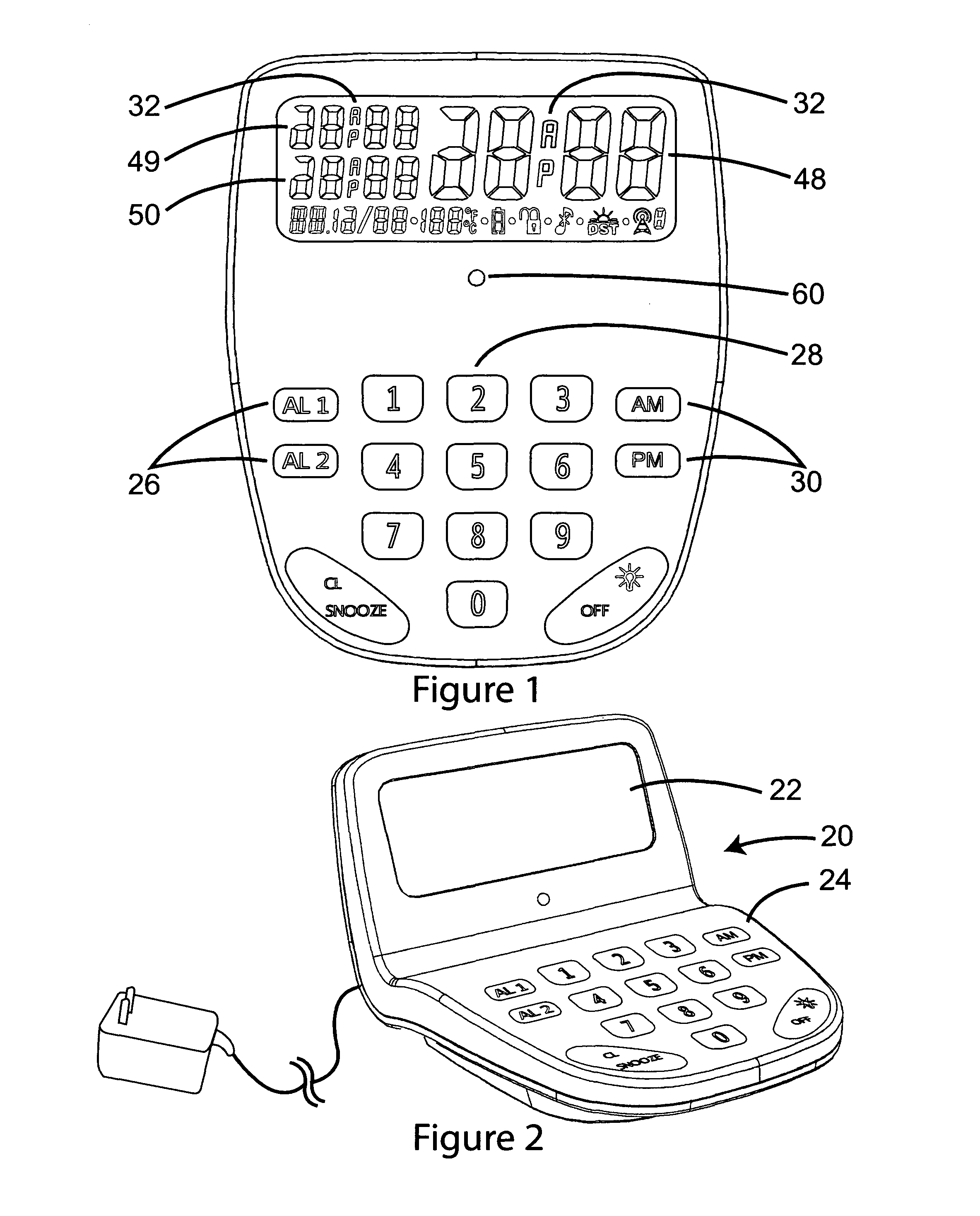 Single touch alarm clock