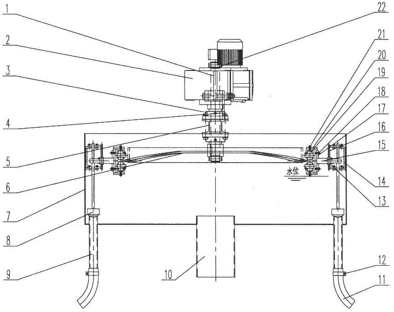 Rotary type pulse water distributor with corrugated guide rail
