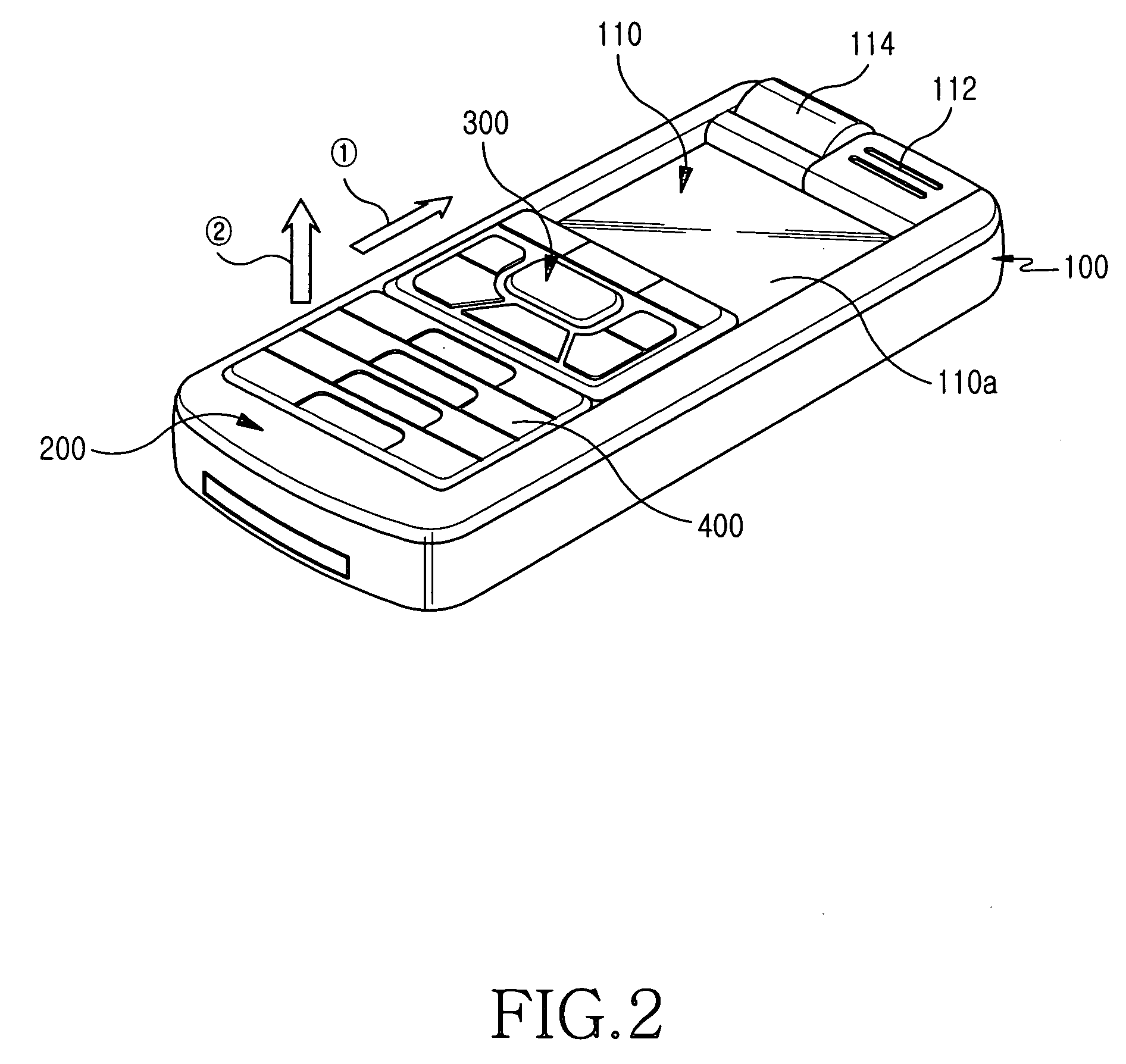Portable communication device with sliding and pop-up type keypads