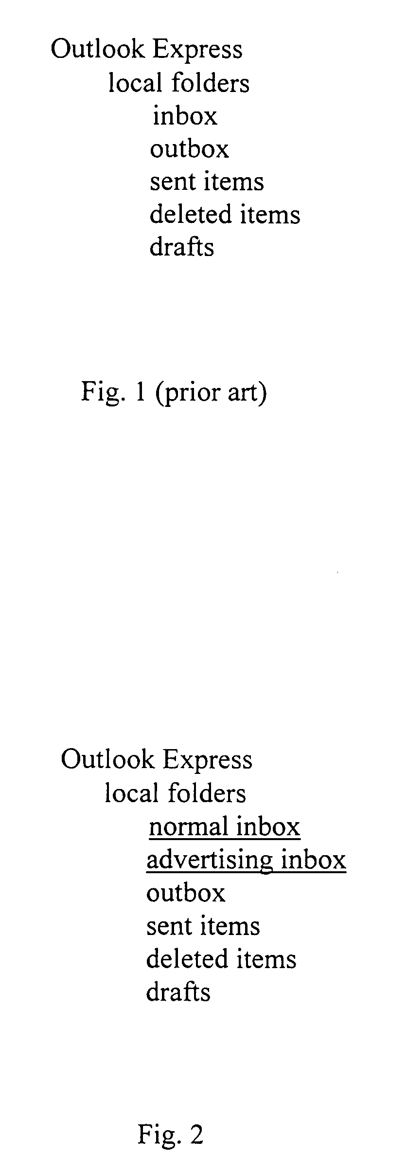 Method for receiving and classifying normal e-mail and advertising e-mail