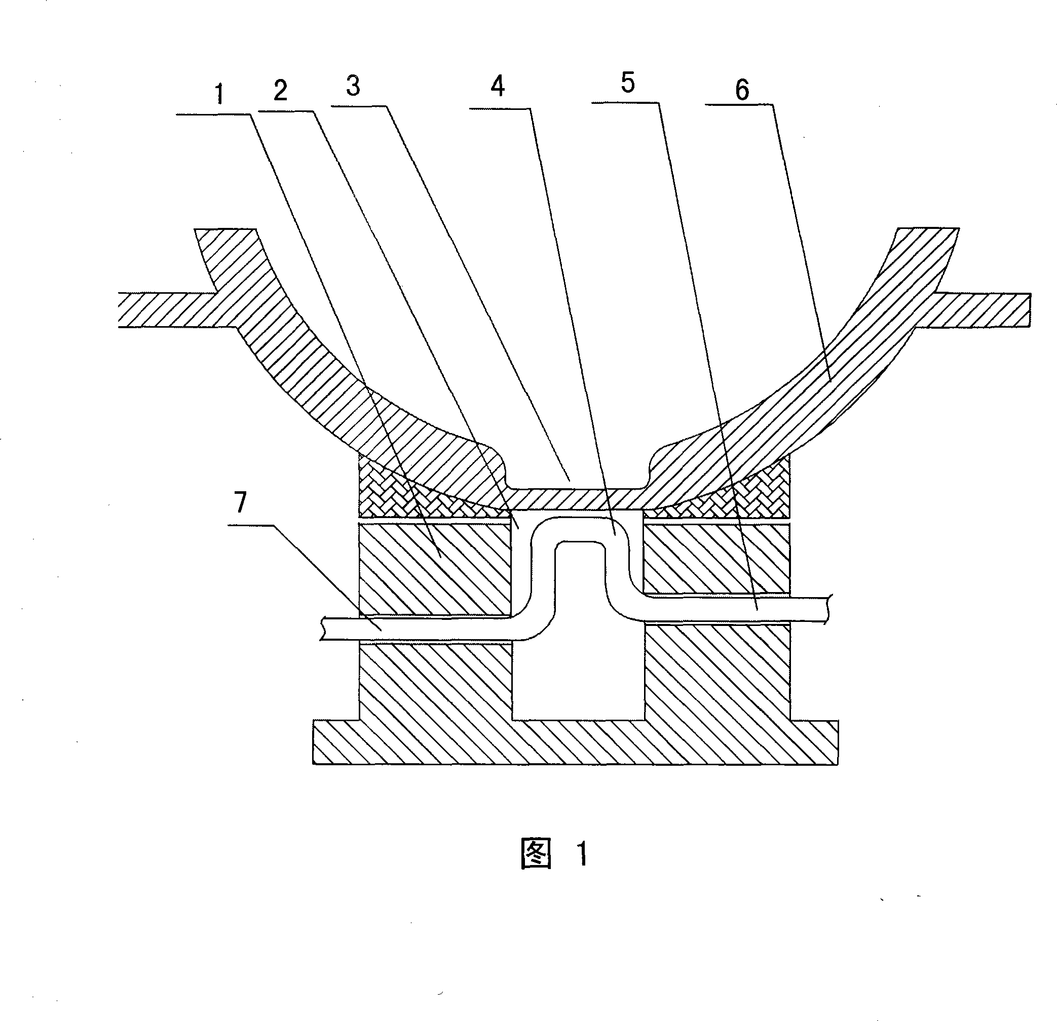 Cast iron pan production equipment with recirculated cooling water device and its die casting method