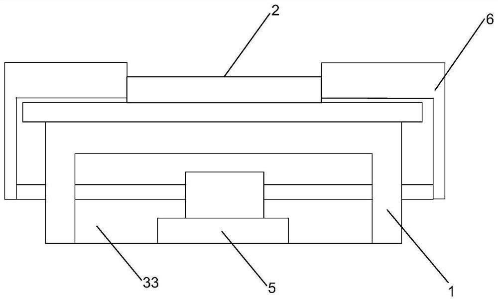 Device and method for preparing perovskite film through hot air flow blade coating