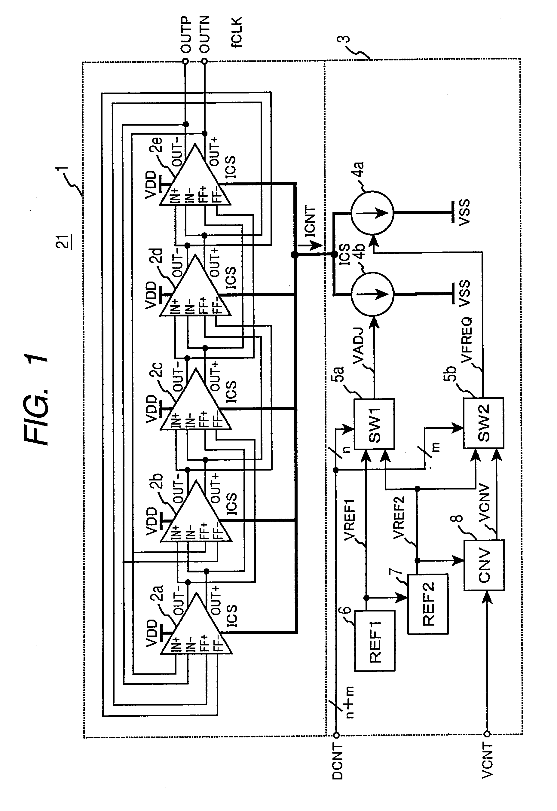 Variable frequency oscillator and communication circuit with it