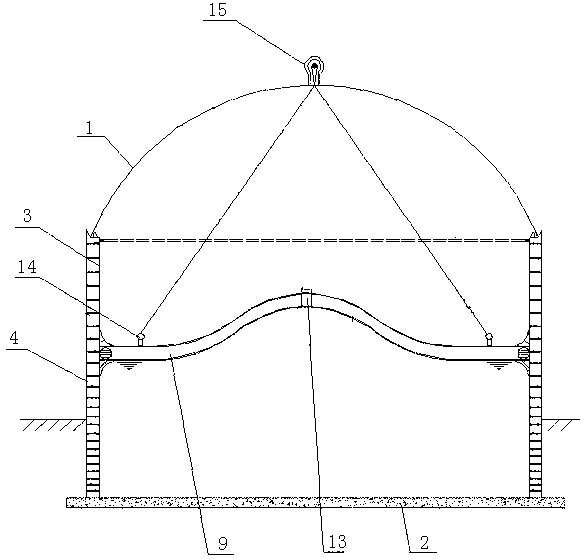 Extra-large fiber reinforced plastic (FRP) combined storage tank structure with floating roof, and construction method of storage tank structure