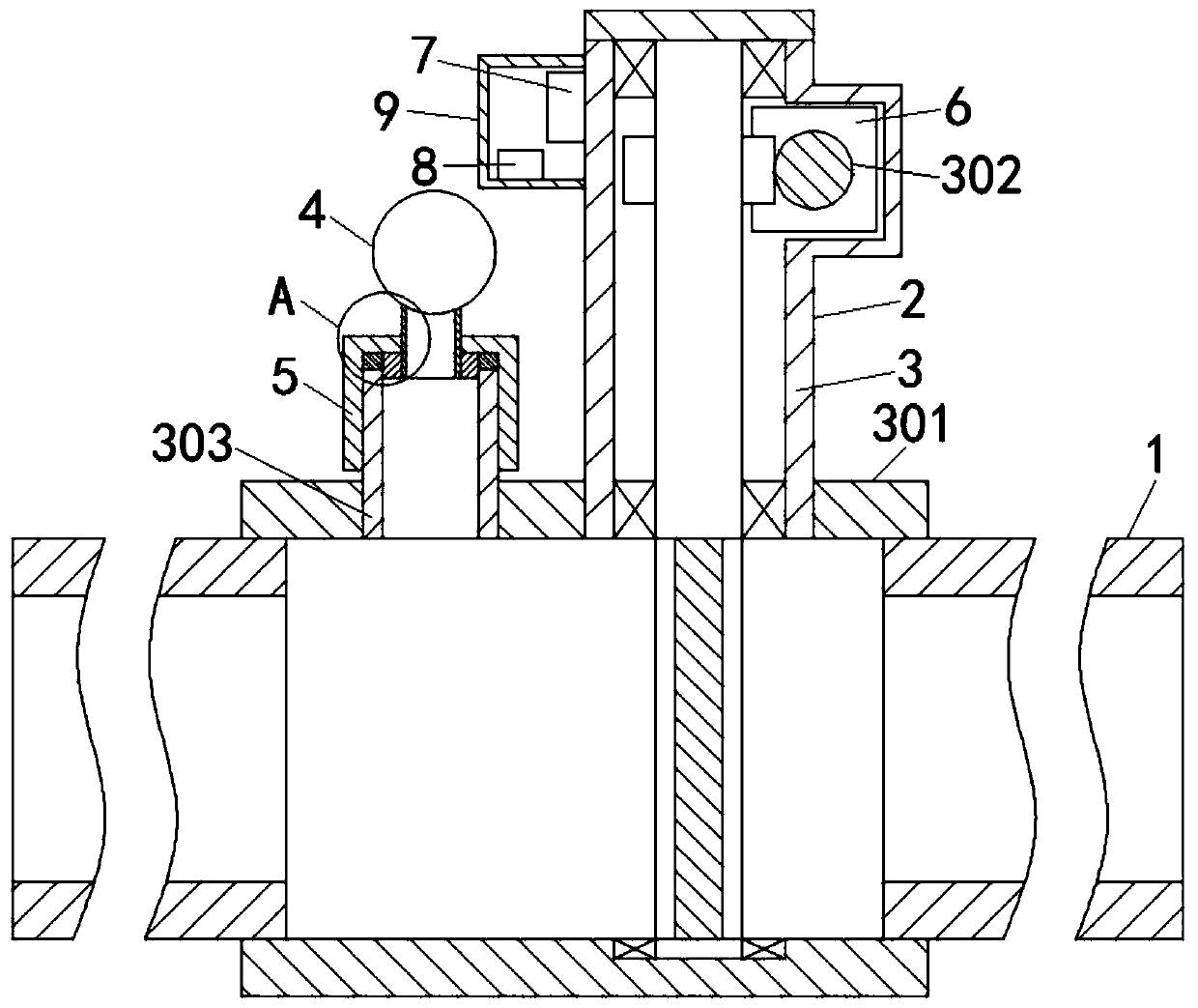 Pipeline installation connection component for gas detection and detection method thereof