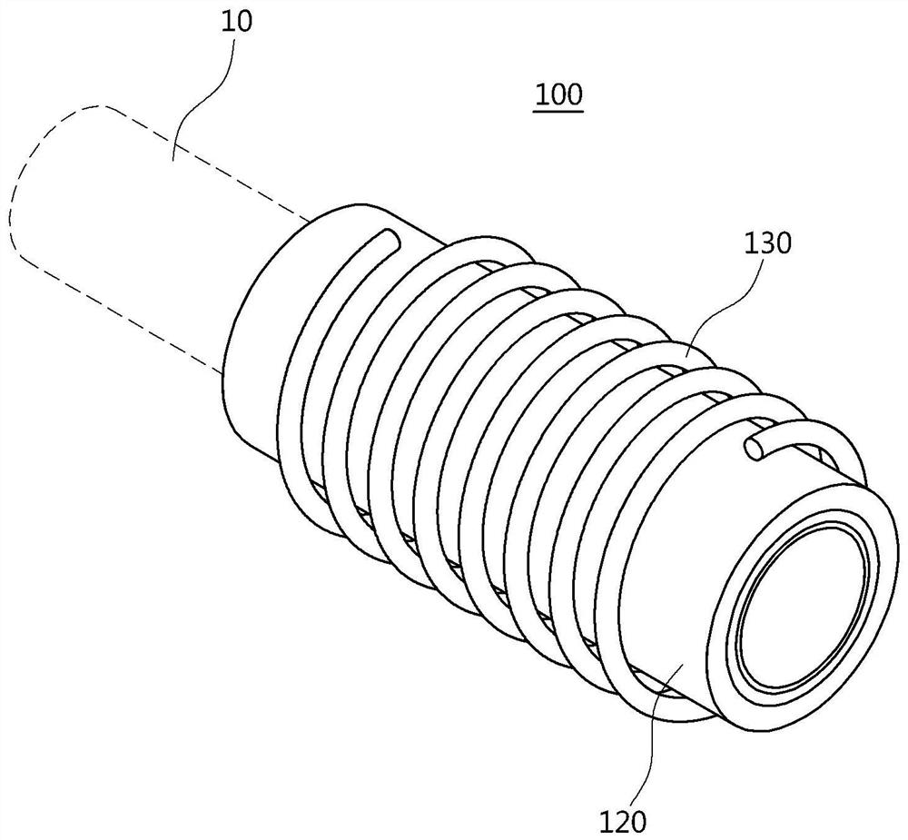 Heater for cigarette-type electronic cigarette device, and cigarette-type electronic cigarette device comprising same