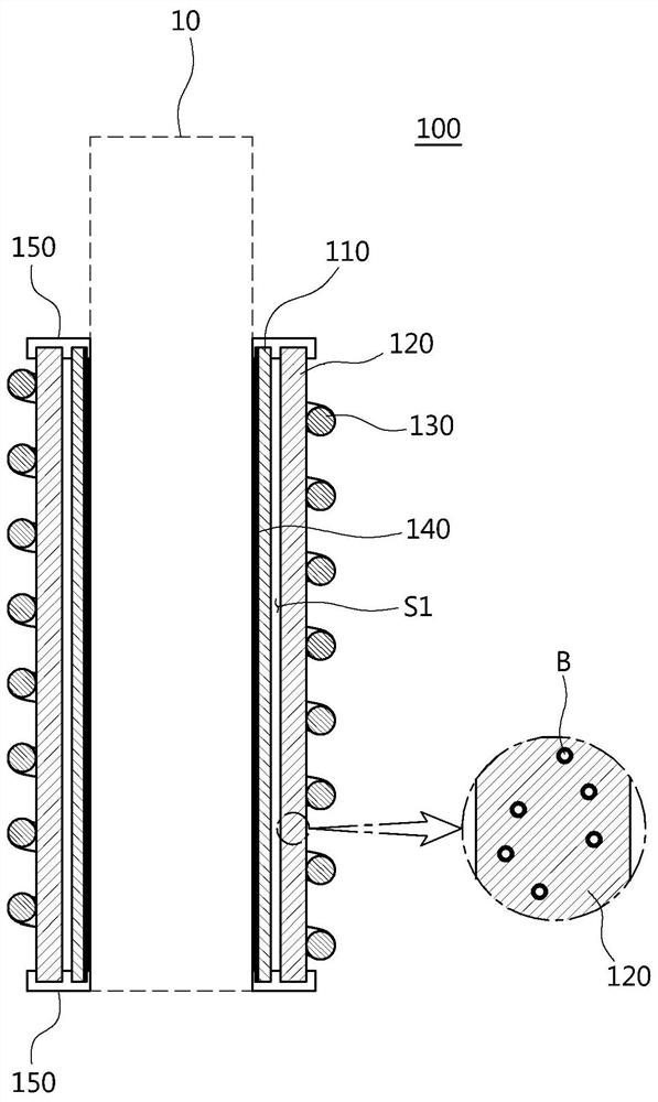 Heater for cigarette-type electronic cigarette device, and cigarette-type electronic cigarette device comprising same