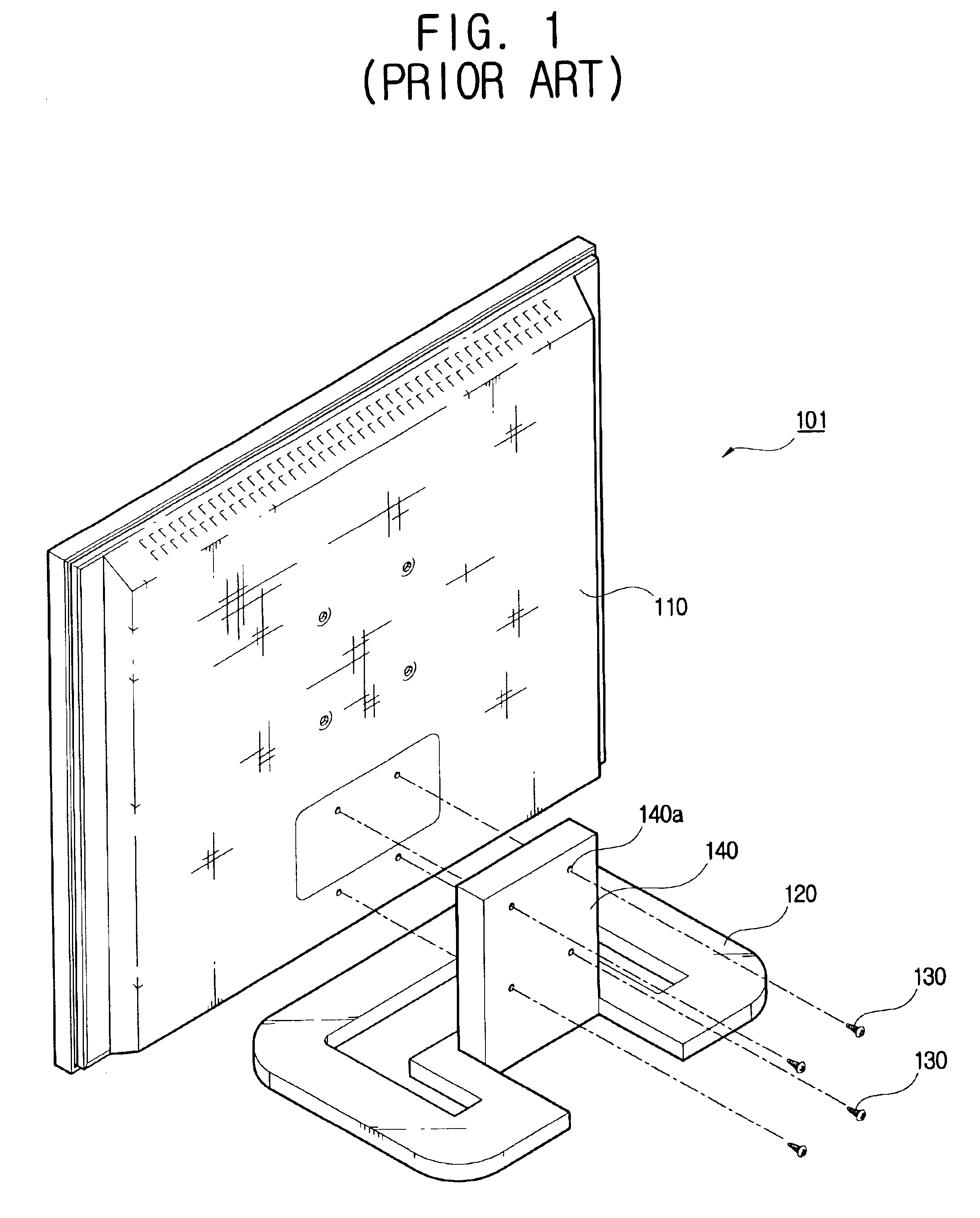 Device for combining electronic appliances and displaying apparatuses employing the same
