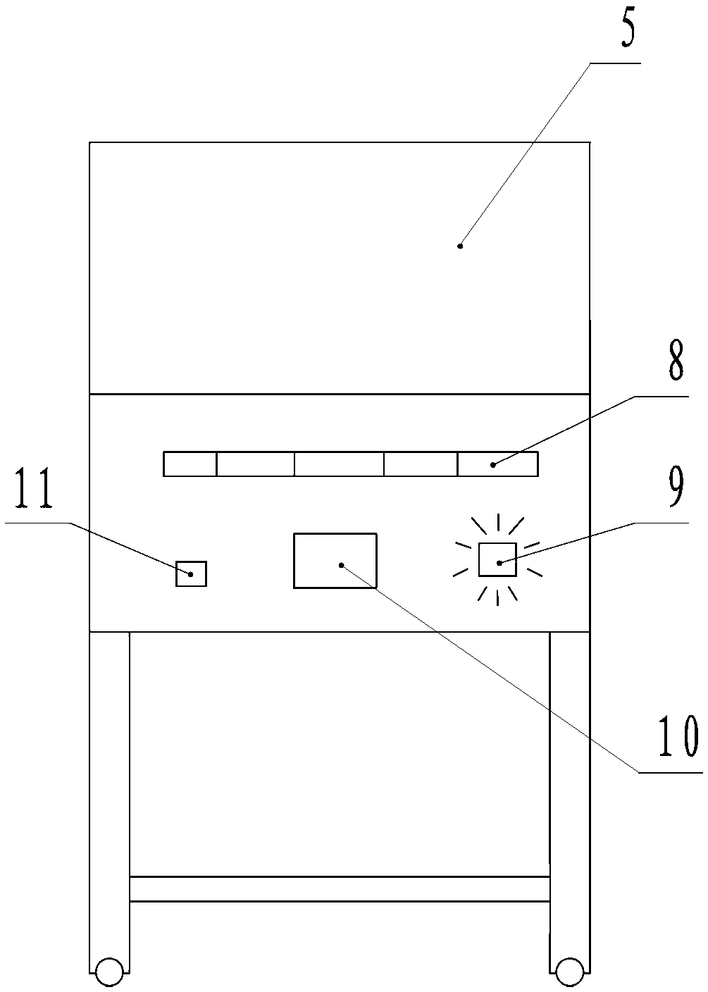 Anti-collision alarm apparatus for operating room instrument trolley
